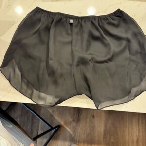 Jule Black Sheer Dance Shorts women's L